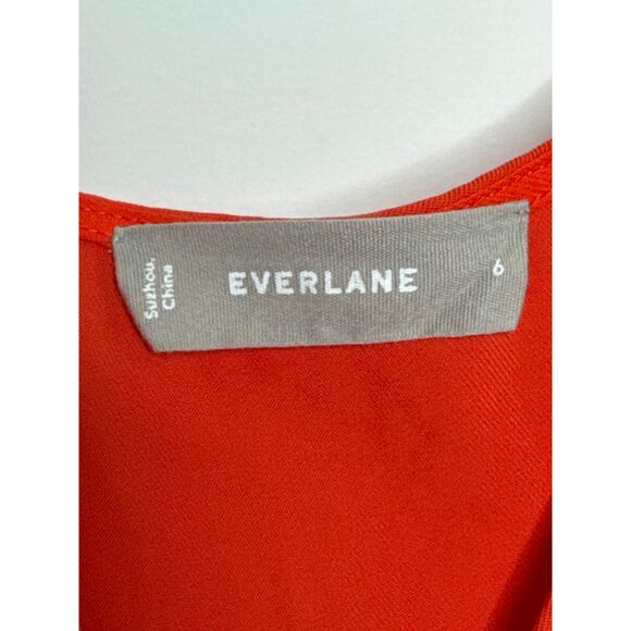 Everlane Japanese GoWeave Tank Wrap Dress Orange summer vacation size 6 - Picture 12 of 16
